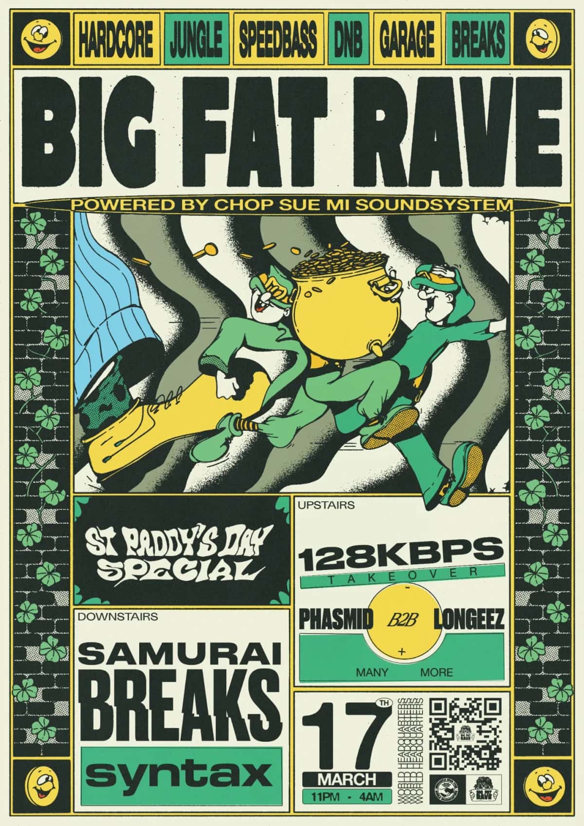 Poster for St Paddy's Day Special at World Headquarters