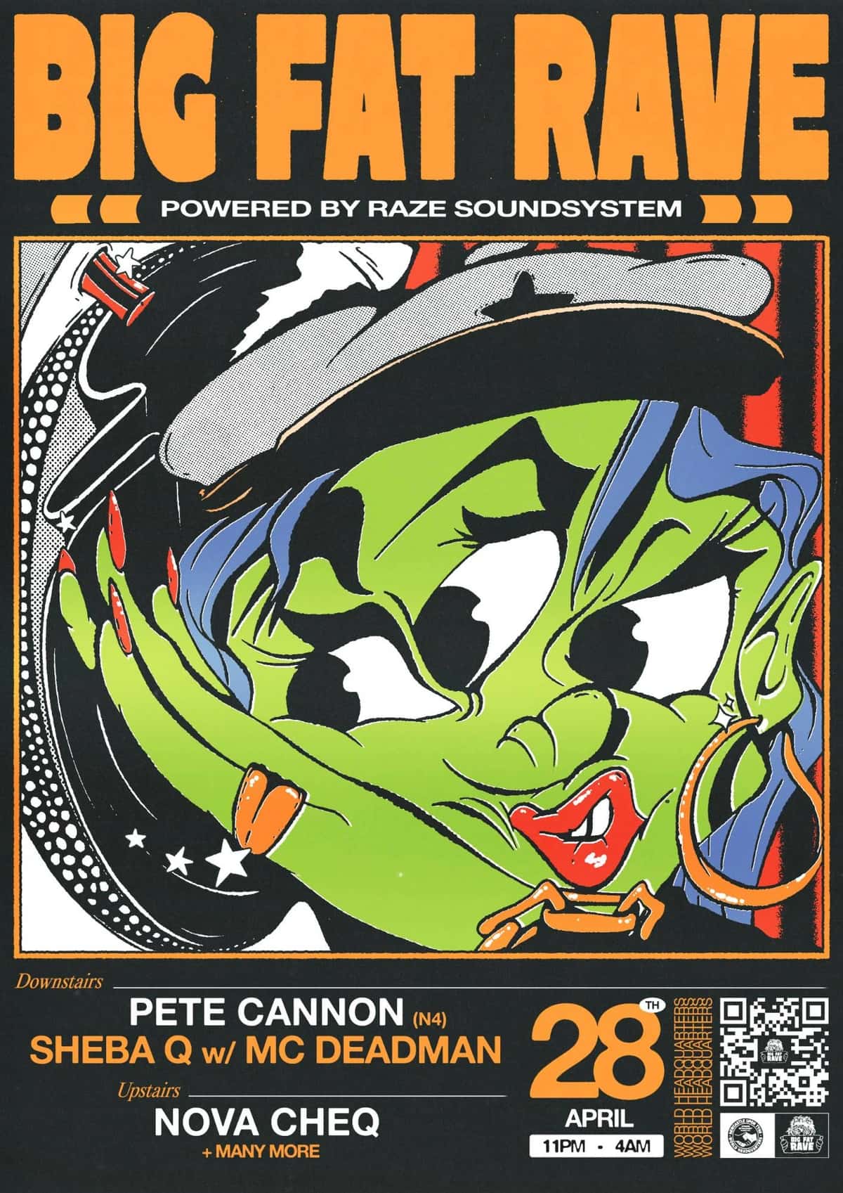 Poster for Pete Cannon, Sheba Q & Nova Cheq at World Headquarters