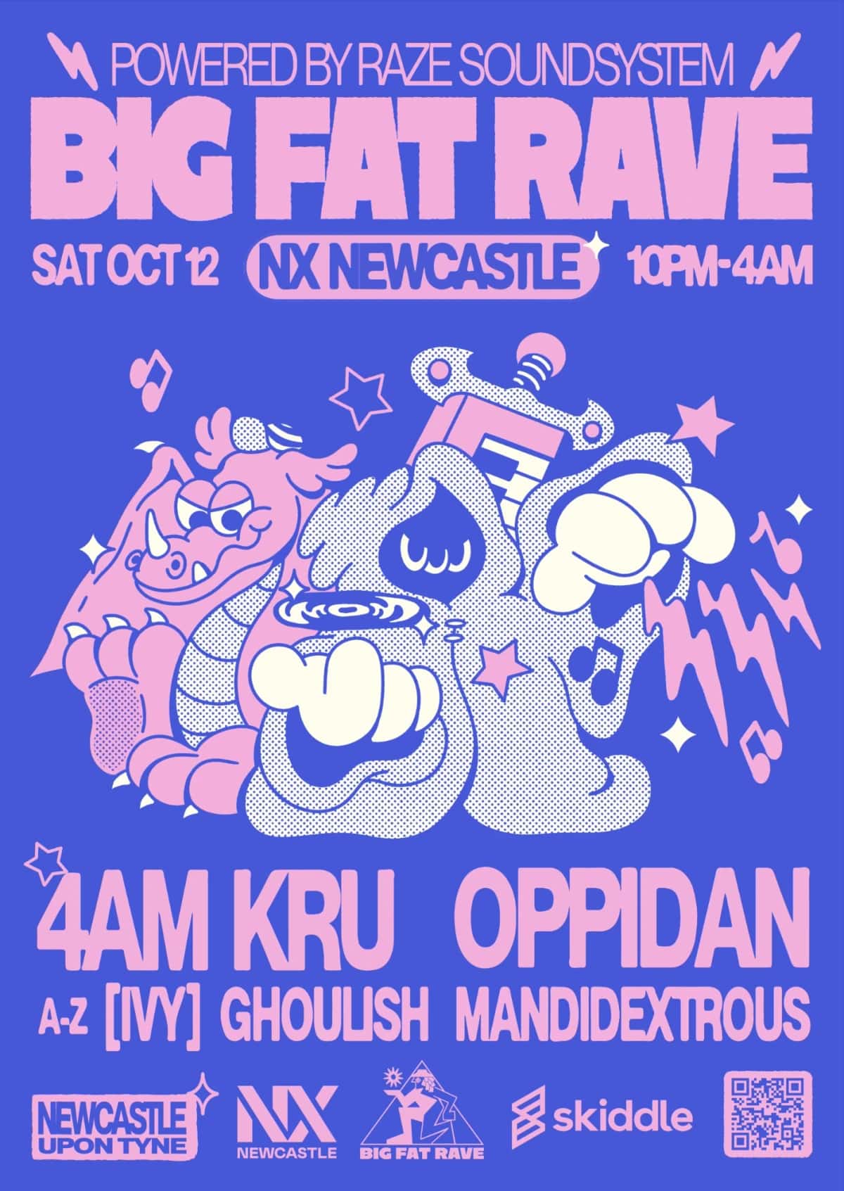 Poster for 4AM Kru & Oppidan at NX Newcastle