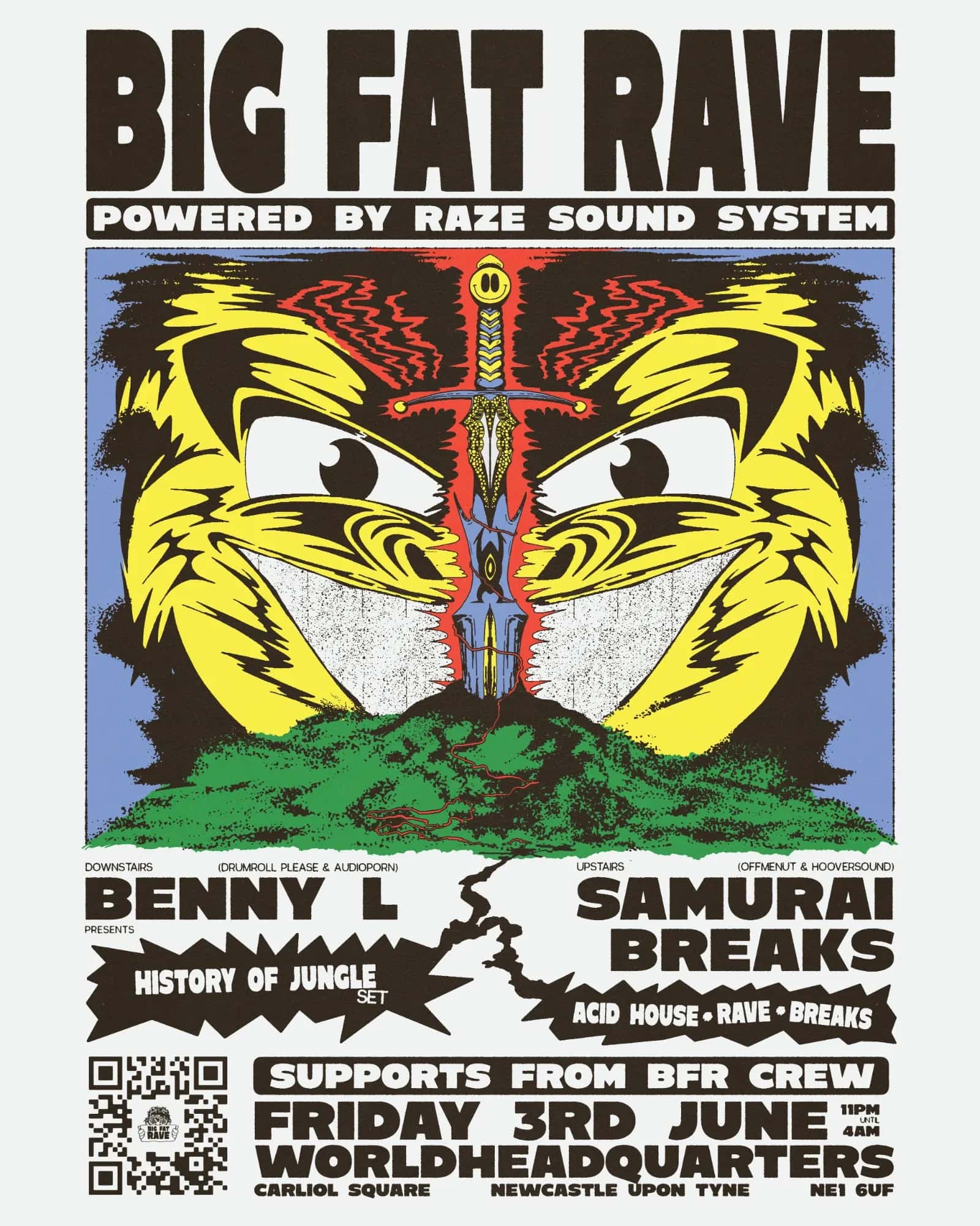 Poster for Benny L & Samurai Breaks at World Headquarters