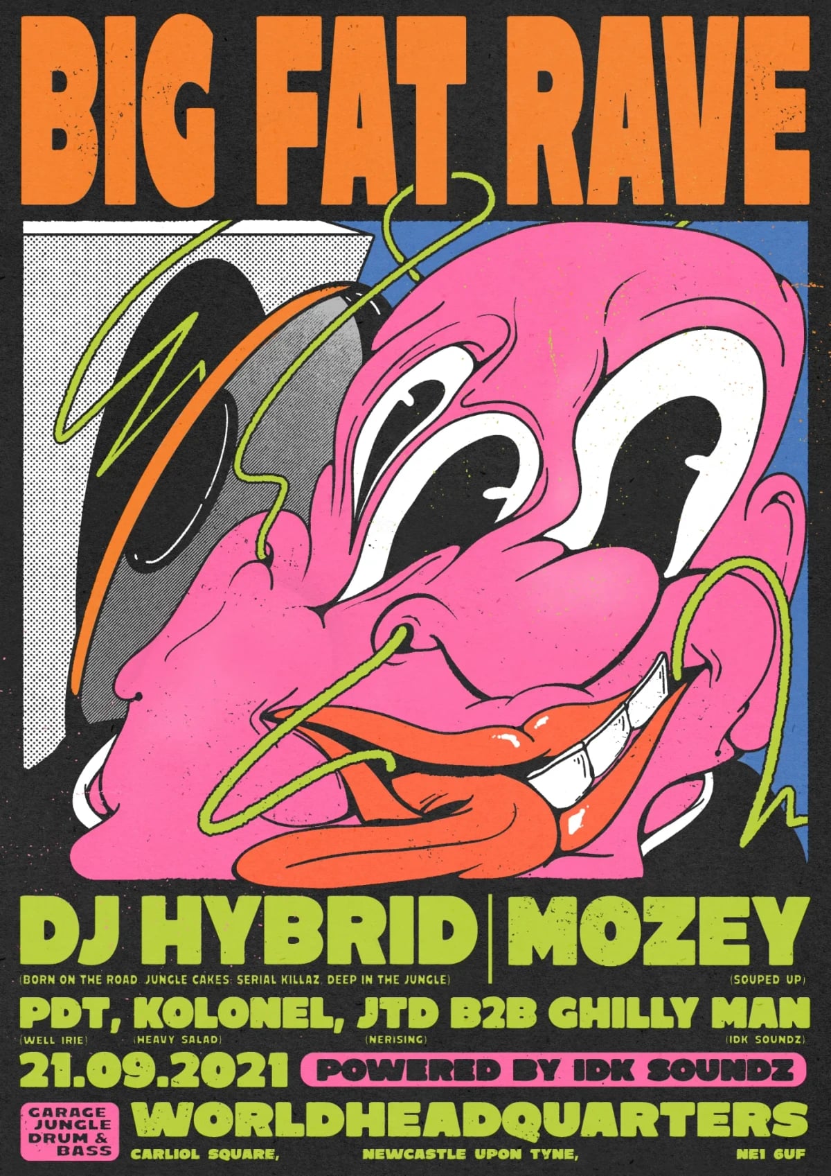 Poster for DJ Hybrid & Mozey at World Headquarters