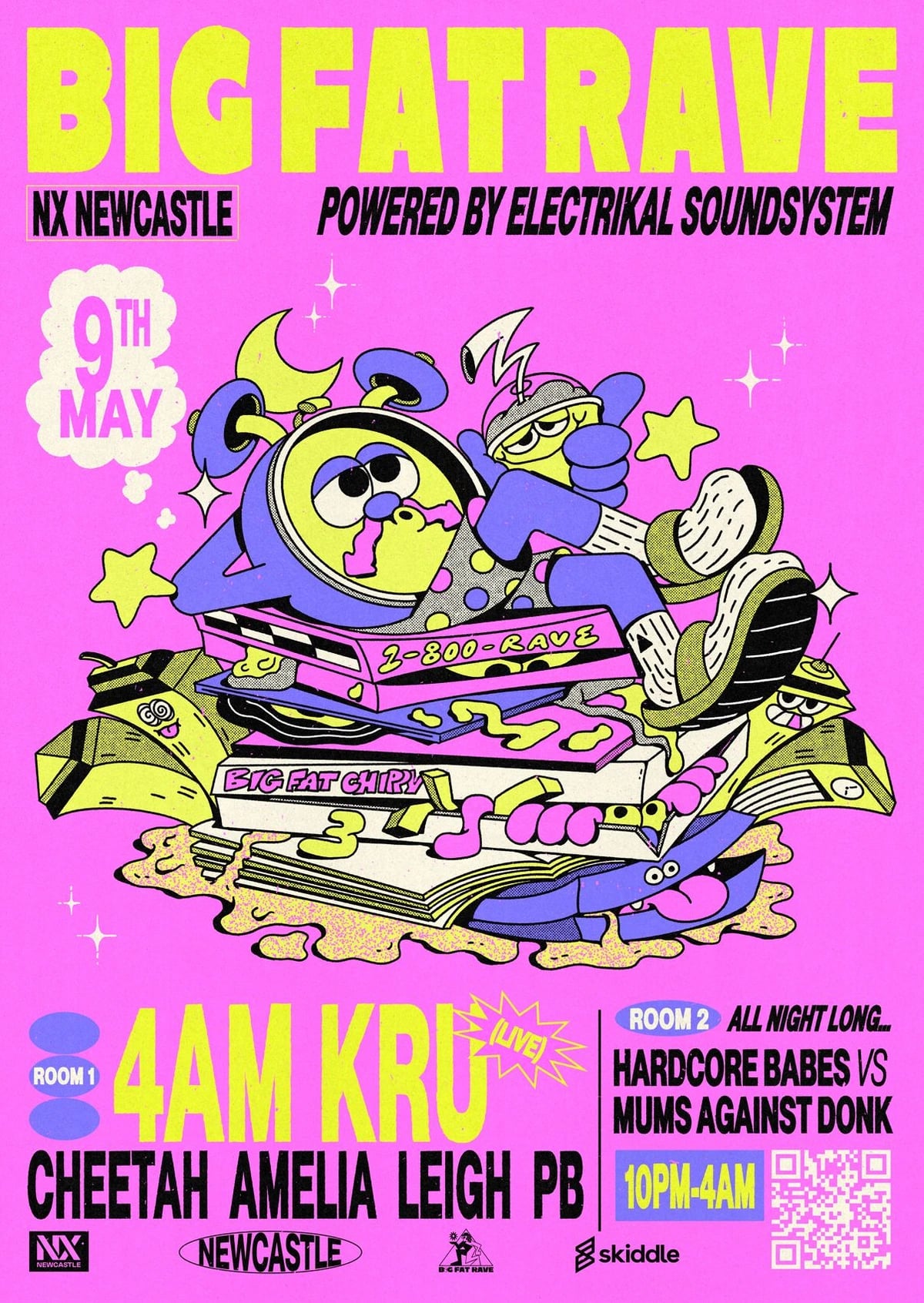 Poster for 4AM Kru & Electrikal Soundsystem at NX Newcastle