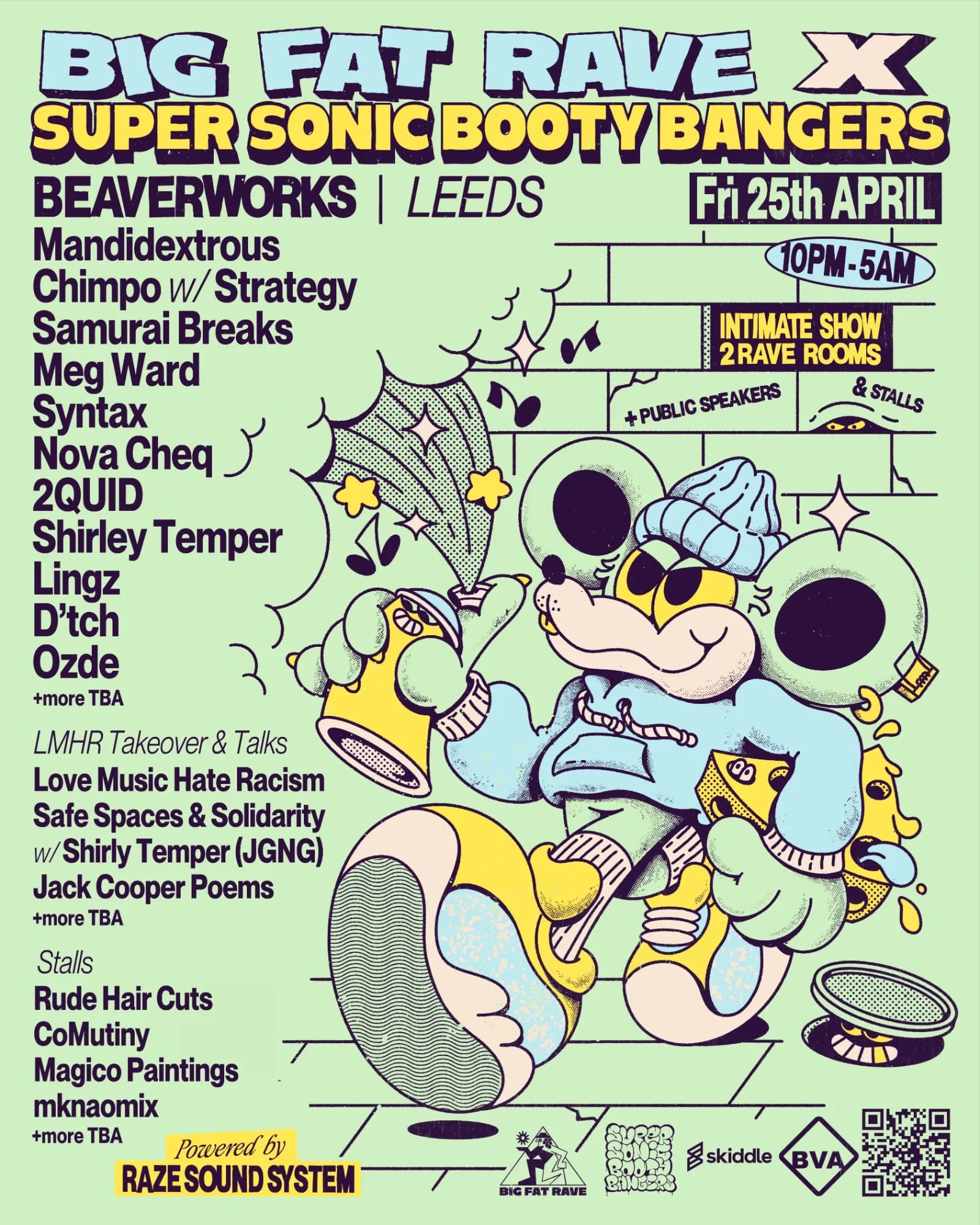 Poster for Super Sonic Booty Bangers at Beaver Works
