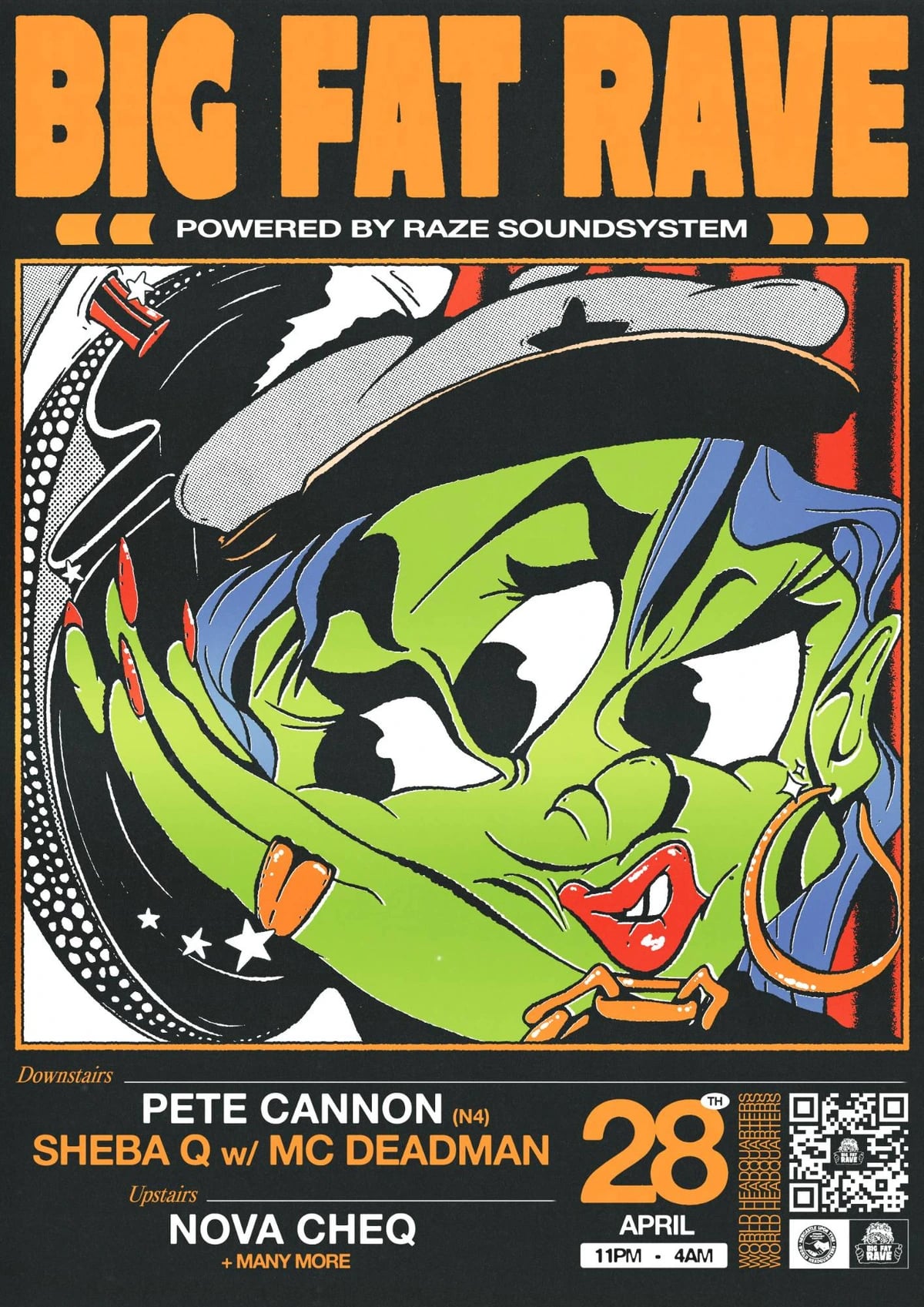 Poster for Pete Cannon, Sheba Q & Nova Cheq at World Headquarters