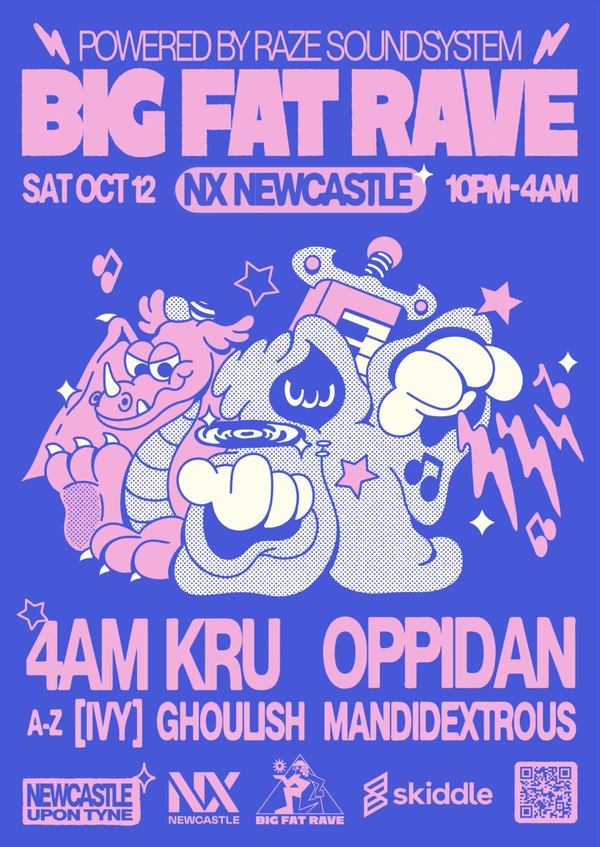 Poster for 4AM Kru & Oppidan at NX Newcastle