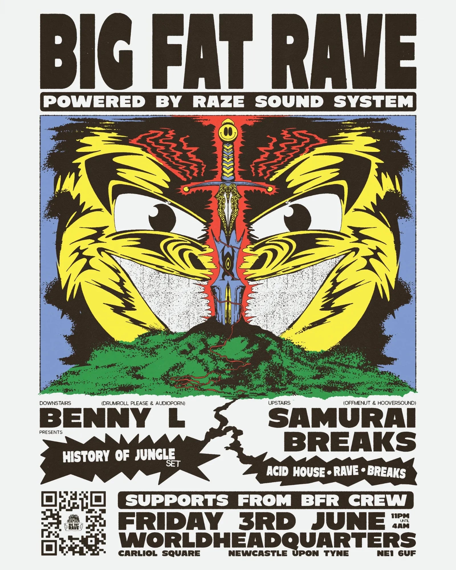 Poster for Benny L & Samurai Breaks at World Headquarters
