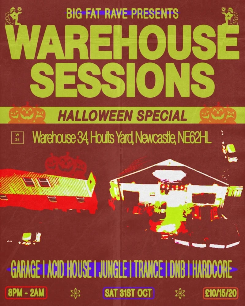 Poster for Halloween: Warehouse Sessions at Warehouse 34