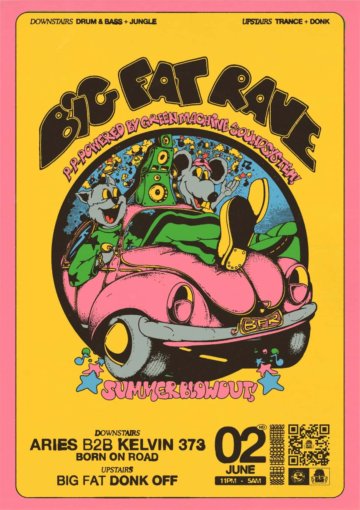 Poster for Season Finale: Aries b2b Kelvin 373 at World Headquarters